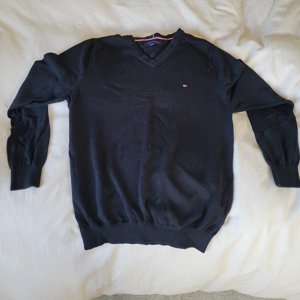 Tommy Hilfiger black v-neck sweater
